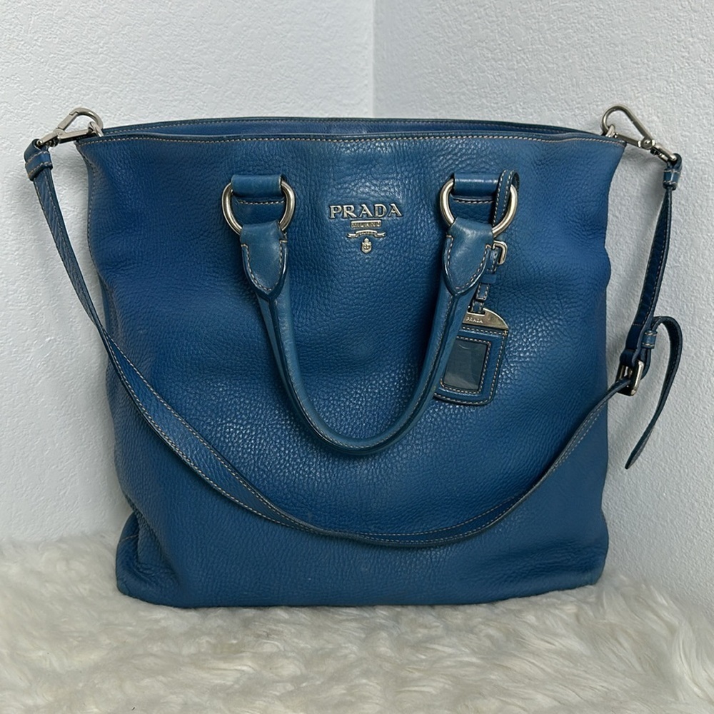 💯Authentic Prada Two-Way  Leather Tote Bag🍀 - Picture 12 of 15